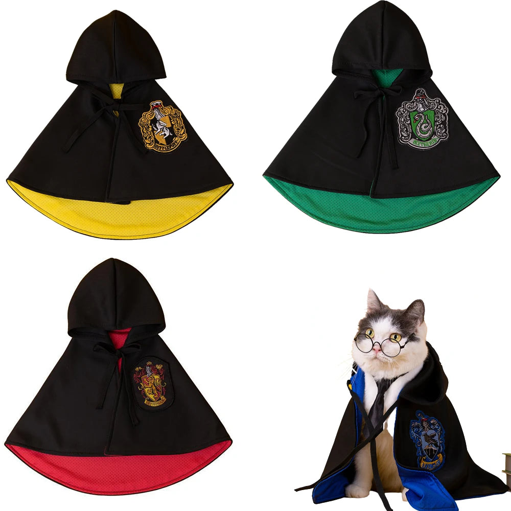 Dog Halloween Costume Pet Cape Cat Decoration Pet Magic Academy Cosplay Clothes Pet Sleeping Shawl Halloween Costume for Cat Pet