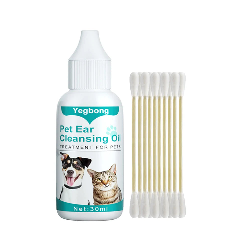 30ml Dog Ear Cleaning Remove Mites Dog Ear Medicine Keep Canals Clean Cat Ear Deodorant Oil Anti-ticks for Pet Cleaning Supplies