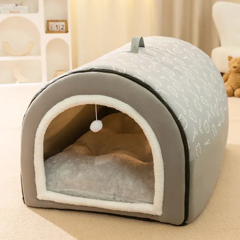 winter Dog Kennel Warm Dog House Mat Detachable Washable Dogs Bed Nest Deep Sleep Tent for Medium Large Dogs House dog Supplies