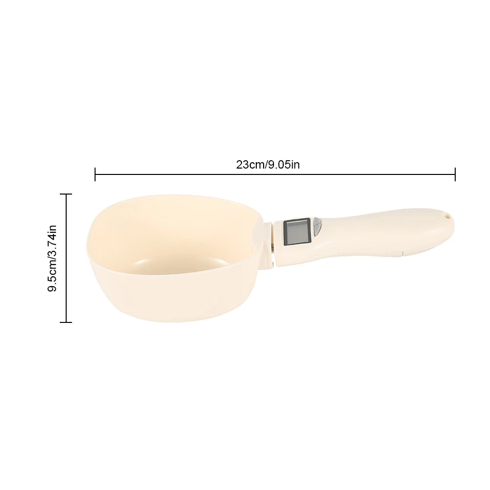 Pet Food Measuring Scoop Electronic Dog Cat Food Measuring Cup Digital Spoon Scale Kitchen Food Scale with LED Display