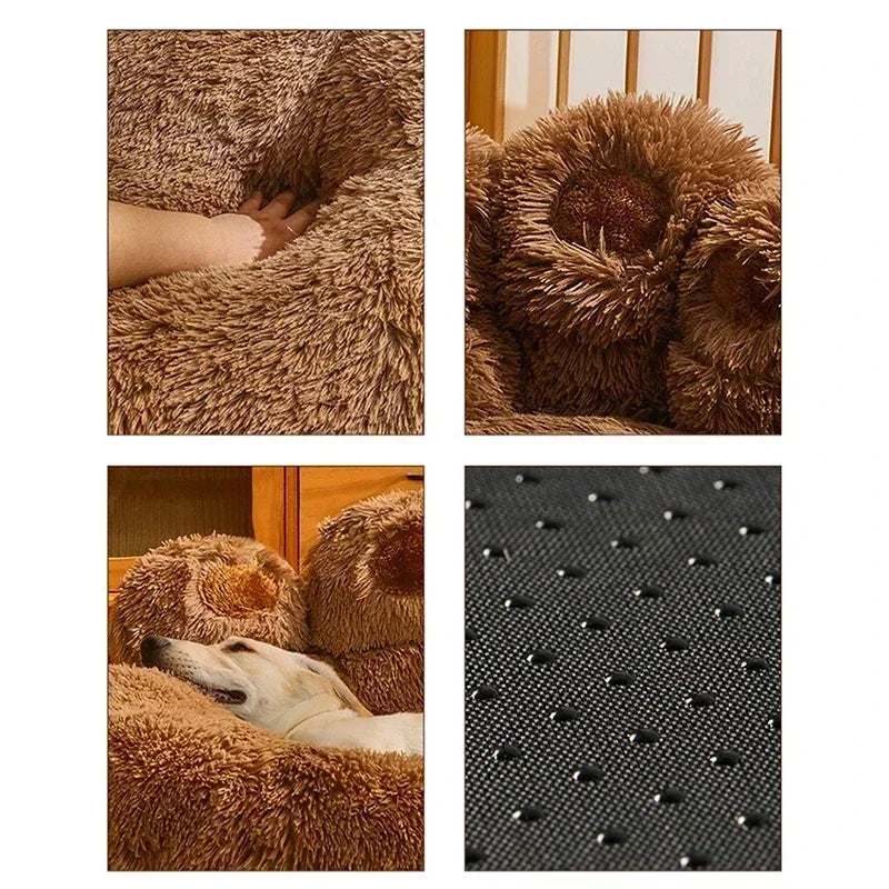 Winter Warm Dog Sofa Bed  Small Medium And Large Dog Plush Sleeping Kennel Comfortable Soft Detachable And Washable Pet Nest