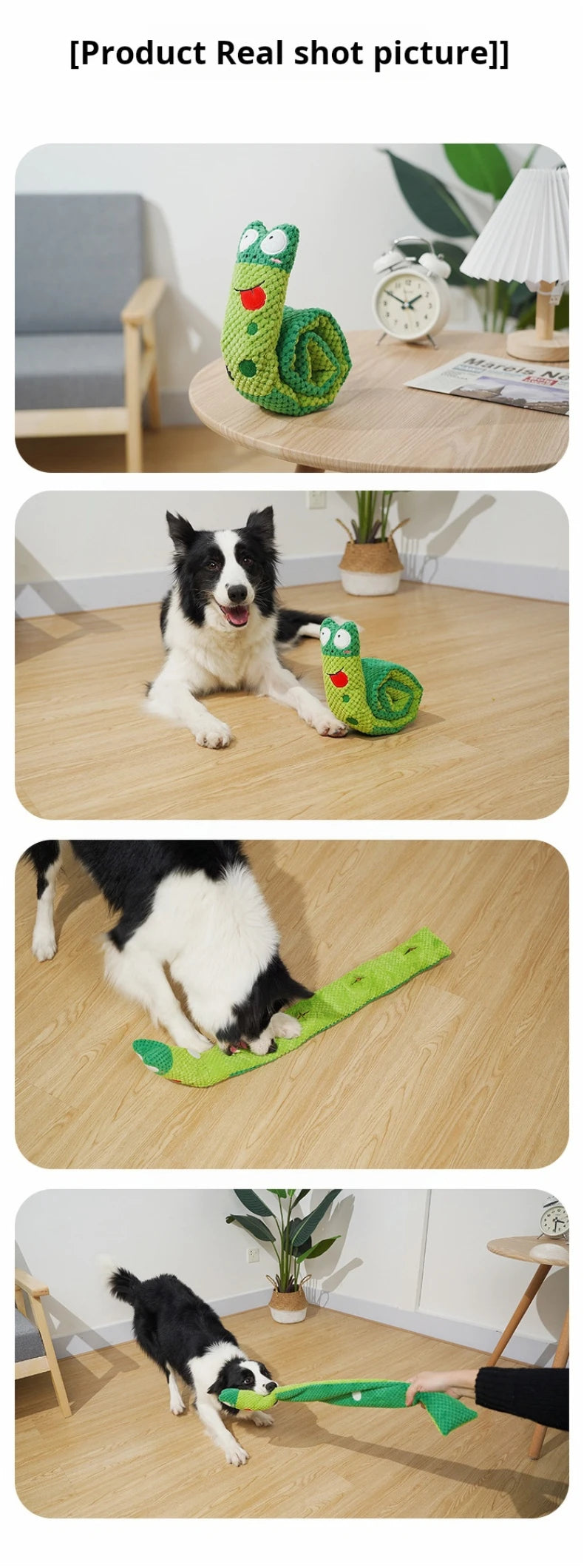 Dog Puzzle Feeder Interactive Toy Indestructible Plush Sound Squeak Puppy Toys For Resistant Foldable Snail Dogs Pet Supplies