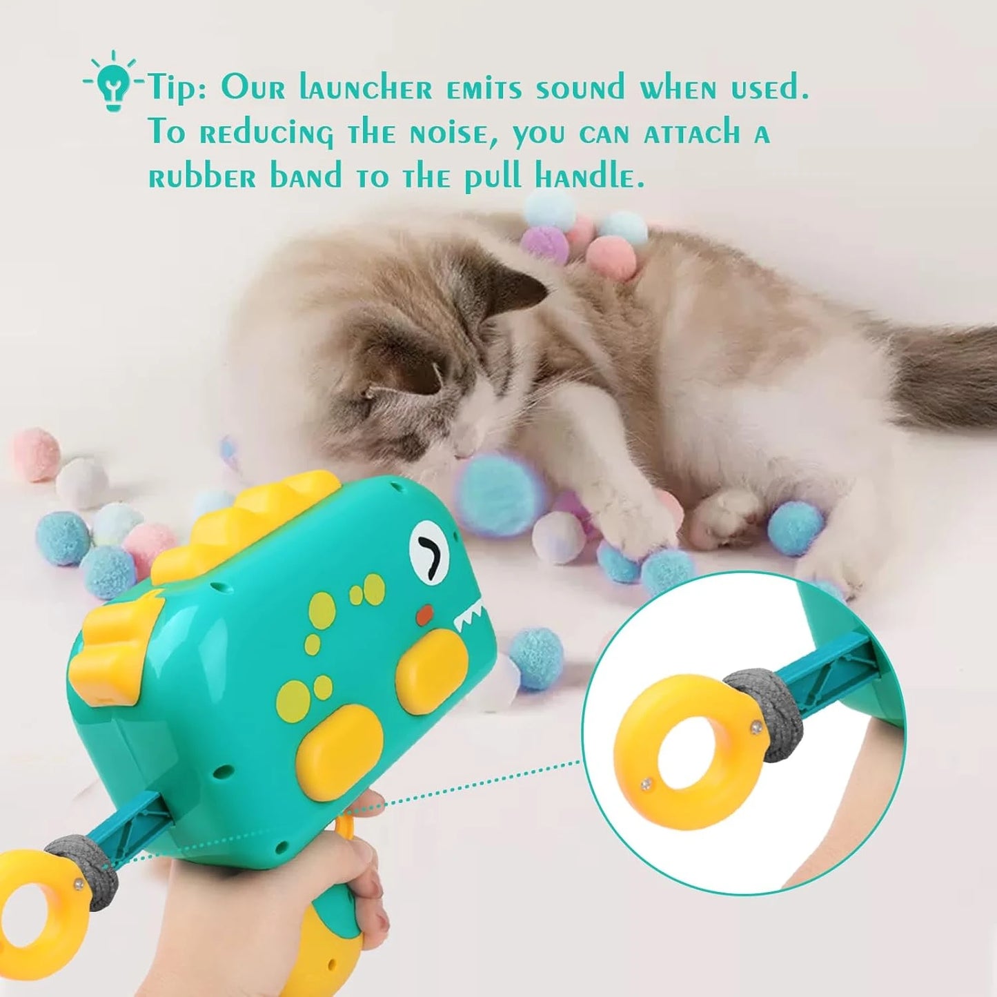 Toys Interactive for Indoor Cats  Toys  Toys for Indoor Cats   Toy  Sticky Balls Launcher for Cats Balls  Enrichment Toys1.2IN 1