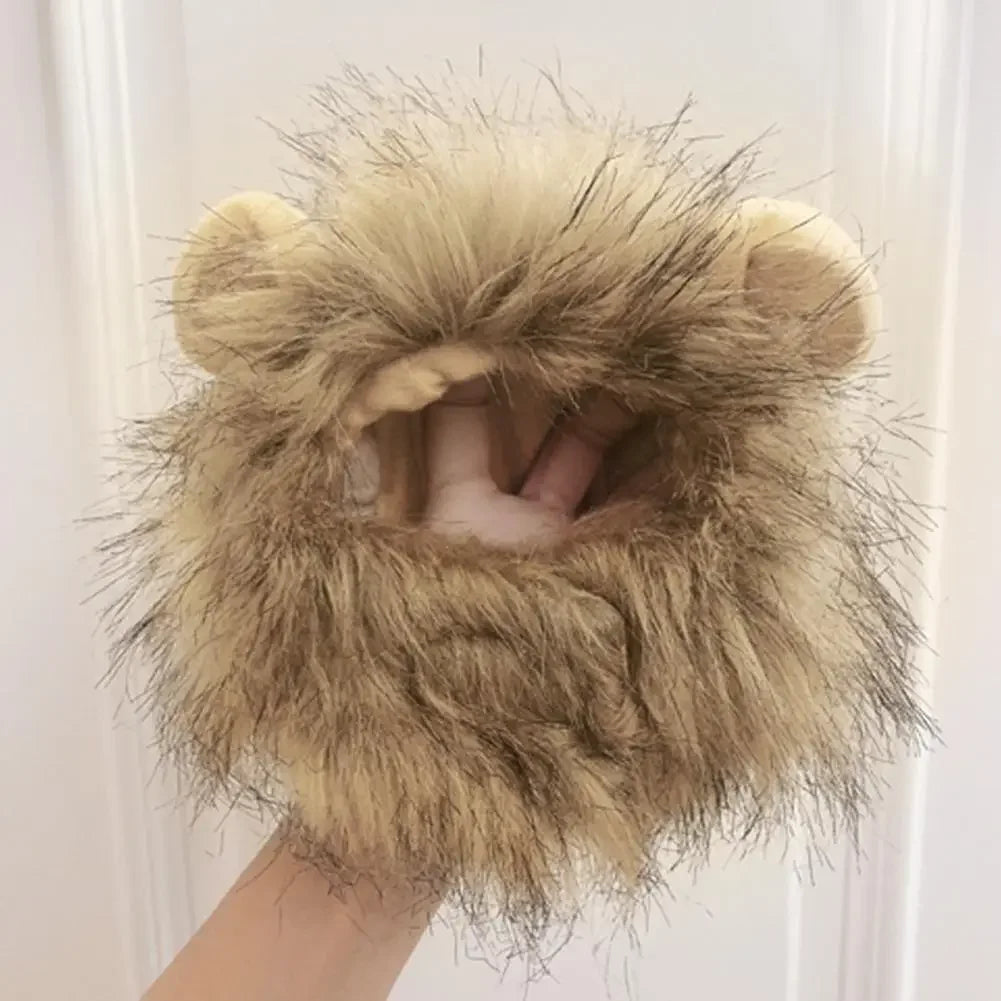 Decorative Pet Hat Soft Lightweight Lion-style Hats Breathable Pet Hood  Adorable Pet Photography Props  for Dogs Cats for Fun