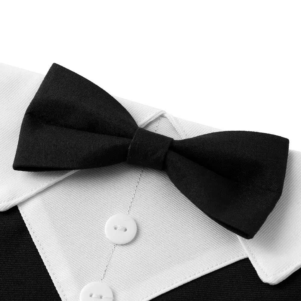 Sucado Bow Tie Dog Collar Tuxedo Bandana Adjustable Formal Puppy Triangle Neck Wear for Wedding Birthday Dress-up Cosplay Party